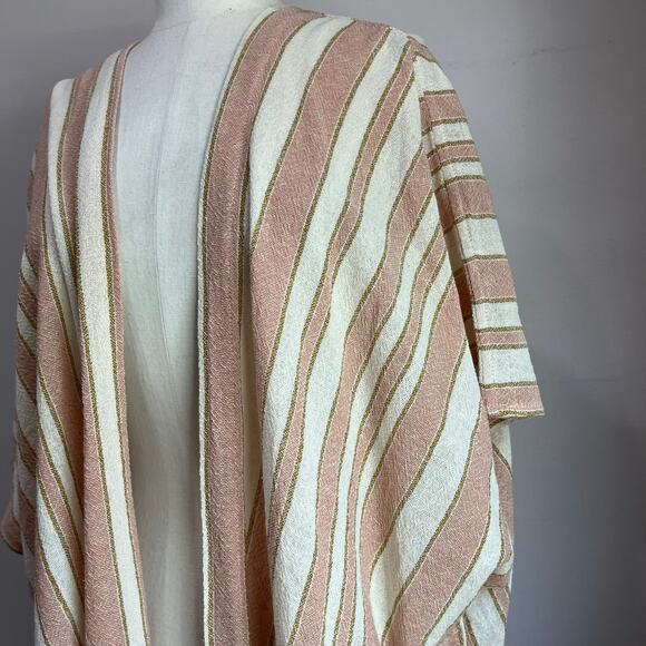 Rays for Days Revolve Coco cabana Striped 100% Cotton Kimono Coverup OS - Picture 7 of 7